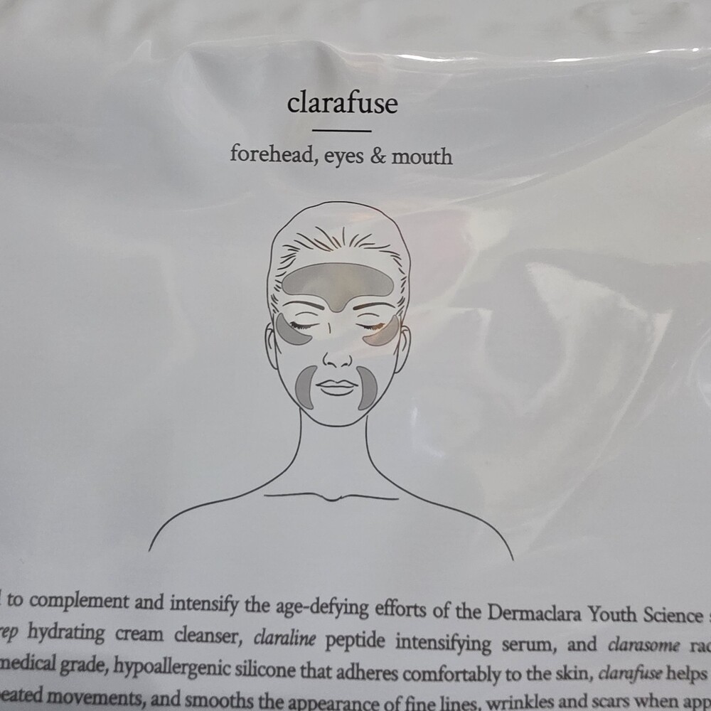 Dermaclara Clarafuse Face Silicone Dermapads Forehead Eyes Mouth 5pk New - Picture 5 of 8